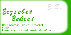 erzsebet bekesi business card